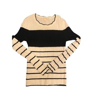 Maison Jules Black and White Knit Top